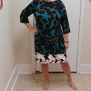 Floral dress 3/4 sleeve midi